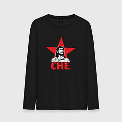 Лонгслив хлопковый мужской Che Guevara star, цвет: черный