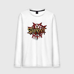 Лонгслив хлопковый мужской Slipknot original, цвет: белый