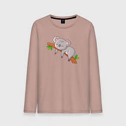 Мужской лонгслив Коала спит на ветке