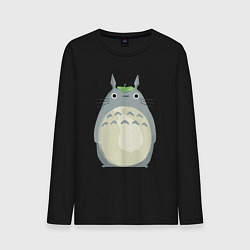 Лонгслив хлопковый мужской Neighbor Totoro, цвет: черный