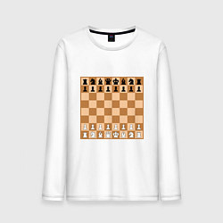 Мужской лонгслив Шахматная доска без нумерации