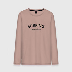 Мужской лонгслив Surfing never alone