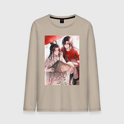 Лонгслив хлопковый мужской Чэн Хуа Лянь Се, цвет: миндальный