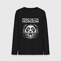 Лонгслив хлопковый мужской Bring Me the Horizon rock panda, цвет: черный