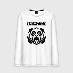 Лонгслив хлопковый мужской Scorpions - rock panda, цвет: белый