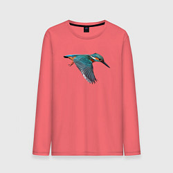 Мужской лонгслив Зимородок летит