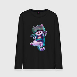 Мужской лонгслив Кот-геймер в VR-шлеме