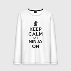 Мужской лонгслив Keep calm and ninja on