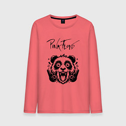 Лонгслив хлопковый мужской Pink Floyd - rock panda, цвет: коралловый
