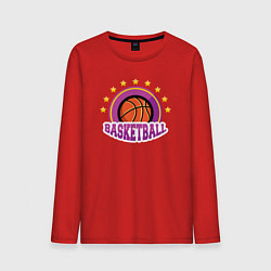 Лонгслив хлопковый мужской Basket stars, цвет: красный