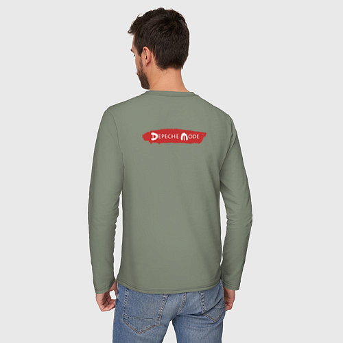 Мужской лонгслив Depeche Mode - Spirit band logos / Авокадо – фото 4