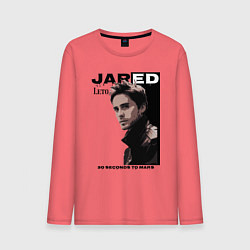 Лонгслив хлопковый мужской Jared Joseph Leto 30 Seconds To Mars, цвет: коралловый