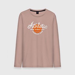 Лонгслив хлопковый мужской Athletic basketball, цвет: пыльно-розовый