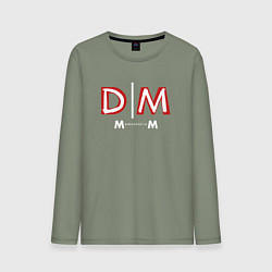 Лонгслив хлопковый мужской Depeche Mode - Memento Mori logo new, цвет: авокадо
