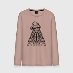 Мужской лонгслив Петух новогодний