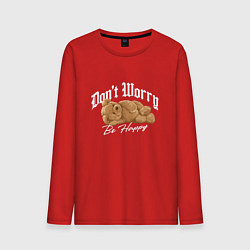 Мужской лонгслив Dont worry be happy y2k