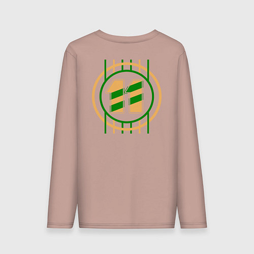 Мужской лонгслив 11 номер футбольный мяч / Пыльно-розовый – фото 2