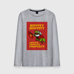 Лонгслив хлопковый мужской Лягушка революционер, цвет: меланж