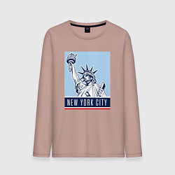 Лонгслив хлопковый мужской Style New York, цвет: пыльно-розовый