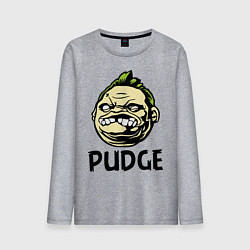 Лонгслив хлопковый мужской Pudge Face, цвет: меланж