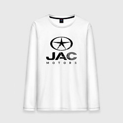 Лонгслив хлопковый мужской Jac - logo, цвет: белый