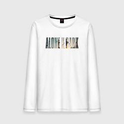 Мужской лонгслив Logotype alone in the dark