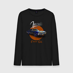 Лонгслив хлопковый мужской Американская автоклассика Chevrolet Impala, цвет: черный