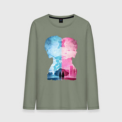 Мужской лонгслив Милый во Франксе Хиро