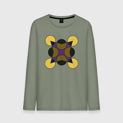 Мужской лонгслив Геометрические фигуры - круги со звездой