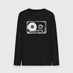 Лонгслив хлопковый мужской Audio tape, цвет: черный