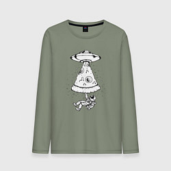 Мужской лонгслив Космонавт и пицца