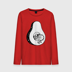 Мужской лонгслив Космонавт и авокадо