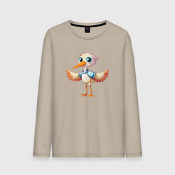 Мужской лонгслив Маленький аистёнок
