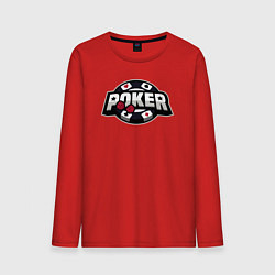 Лонгслив хлопковый мужской Poker game, цвет: красный
