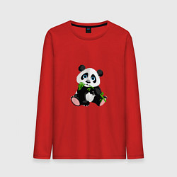 Мужской лонгслив Красивый медведь панда
