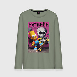 Мужской лонгслив Bart Simpson and skateboard - extreme