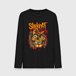 Лонгслив хлопковый мужской Slipknot rock band, цвет: черный