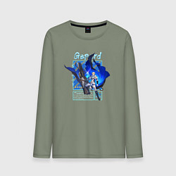 Лонгслив хлопковый мужской Гепард - Хонкай Стар Рейл, цвет: авокадо