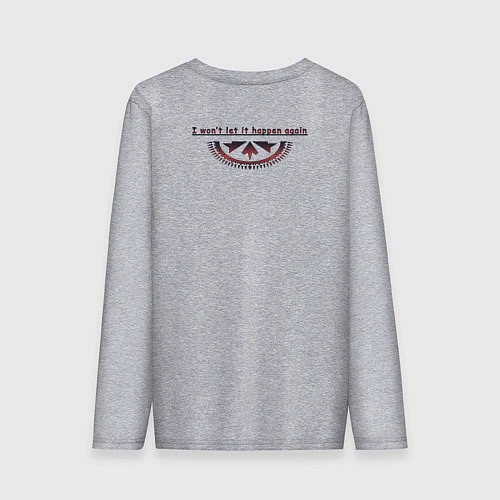 Мужской лонгслив I wont let it happen again / Меланж – фото 2