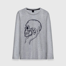 Мужской лонгслив Череп в руке