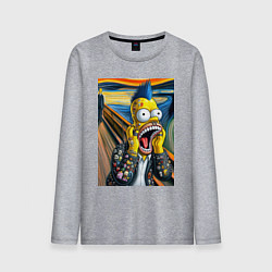 Мужской лонгслив Гомер Симпсон кричит - мем нейросеть