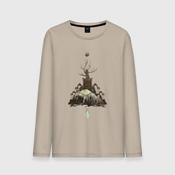 Лонгслив хлопковый мужской Bloodborne - Викарий Амелия, цвет: миндальный