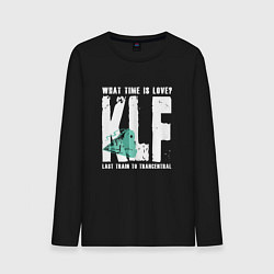 Лонгслив хлопковый мужской Klf - What time is love, цвет: черный