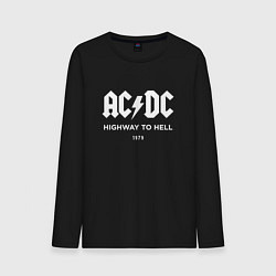 Лонгслив хлопковый мужской AC DC - Highway to hell 1979, цвет: черный