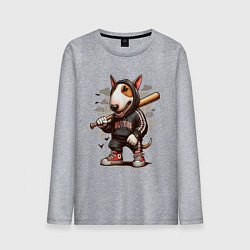 Мужской лонгслив Bully with a baseball bat - ai art fantasy