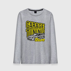 Лонгслив хлопковый мужской Garage tuning team, цвет: меланж
