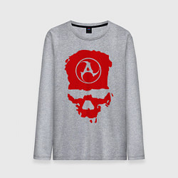 Лонгслив хлопковый мужской Amatory Skull, цвет: меланж