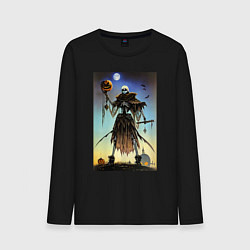 Мужской лонгслив Ведьма пугало - хэллоуин нейросеть