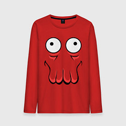 Лонгслив хлопковый мужской John Zoidberg Face, цвет: красный