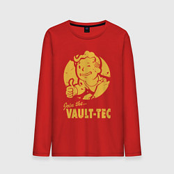 Лонгслив хлопковый мужской Vault boy like print, цвет: красный